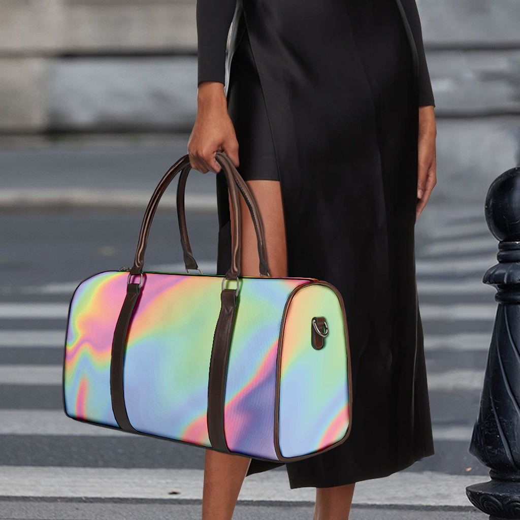 Pastel Holographic Print Duffle Bag