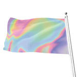 Pastel Holographic Print Flag