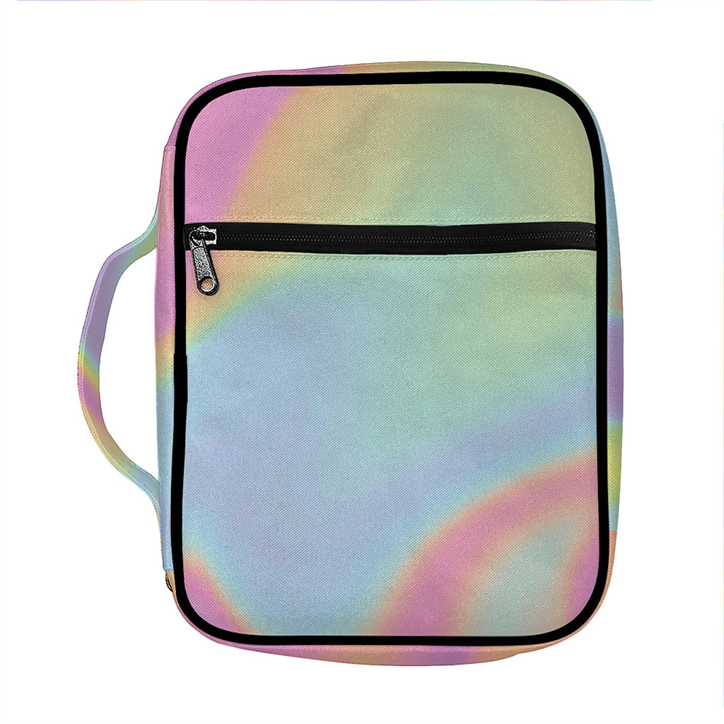 Pastel Holographic Print Front Pocket Bible Bag