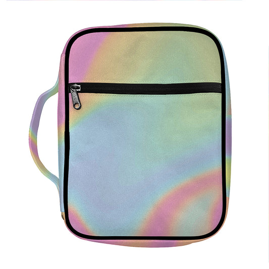 Pastel Holographic Print Front Pocket Bible Bag