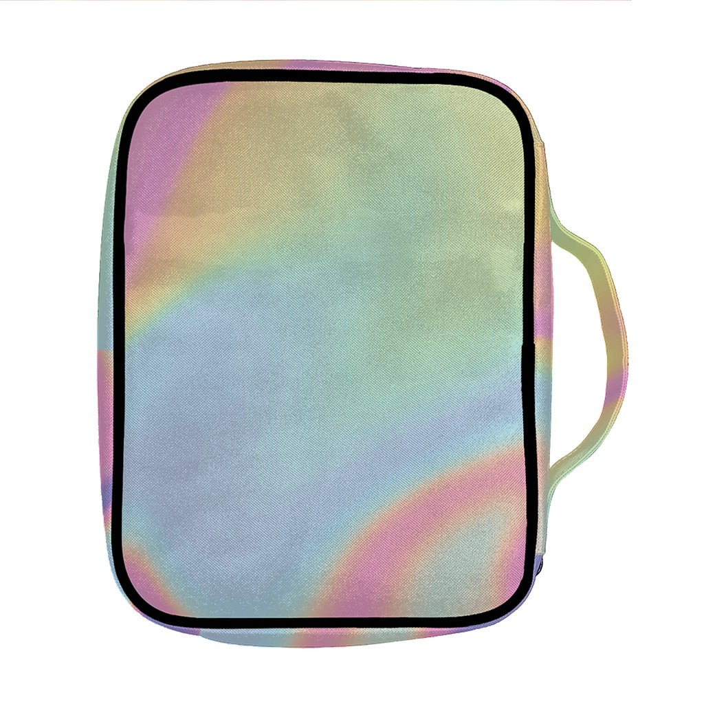 Pastel Holographic Print Front Pocket Bible Bag