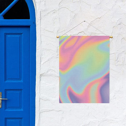 Pastel Holographic Print Garden Flag