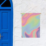 Pastel Holographic Print Garden Flag