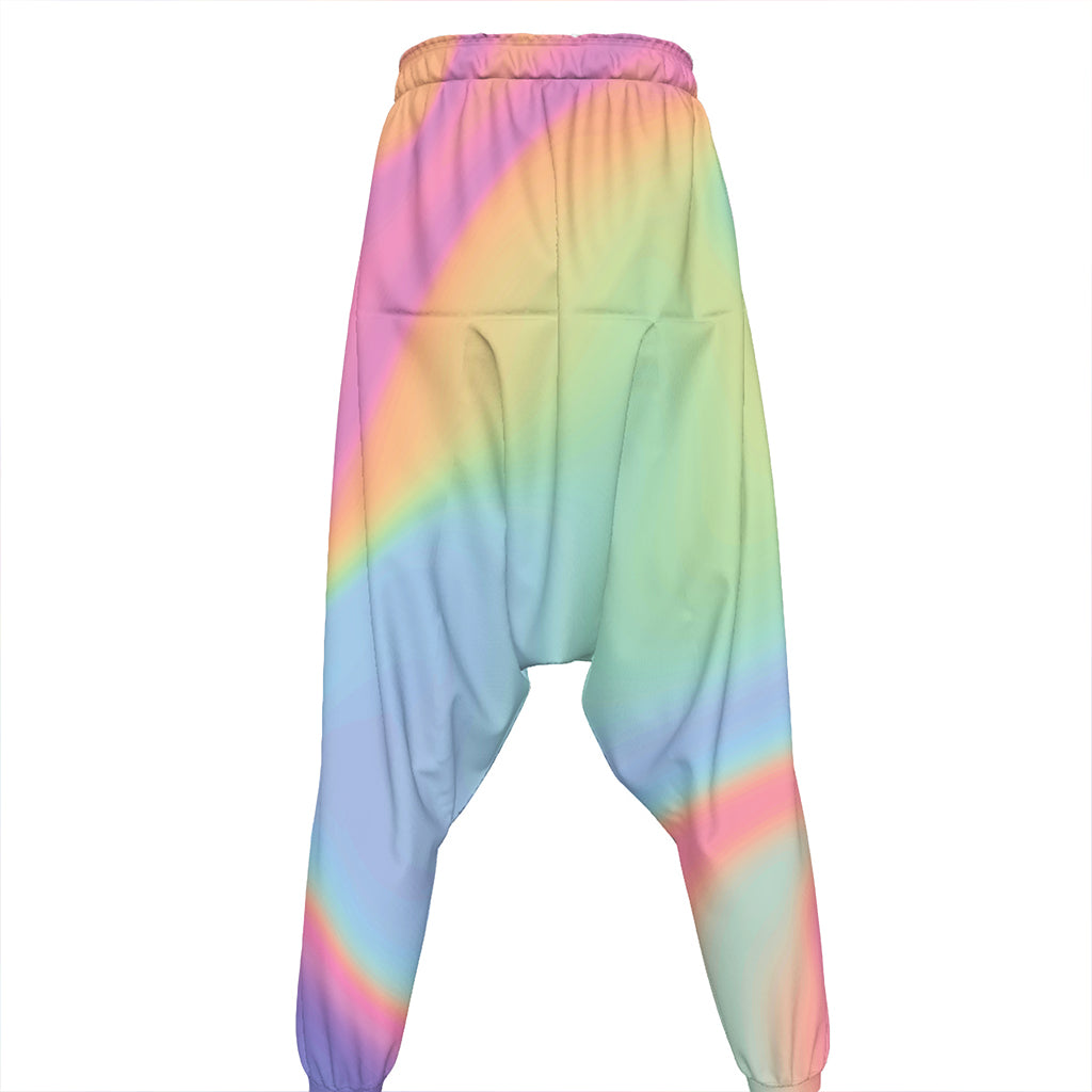 Pastel Holographic Print Hammer Pants