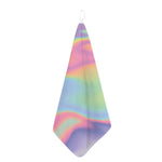 Pastel Holographic Print Hand Towel