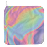 Pastel Holographic Print Hand Towel