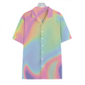 Pastel Holographic Print Hawaiian Shirt