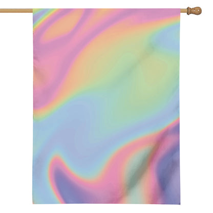 Pastel Holographic Print House Flag