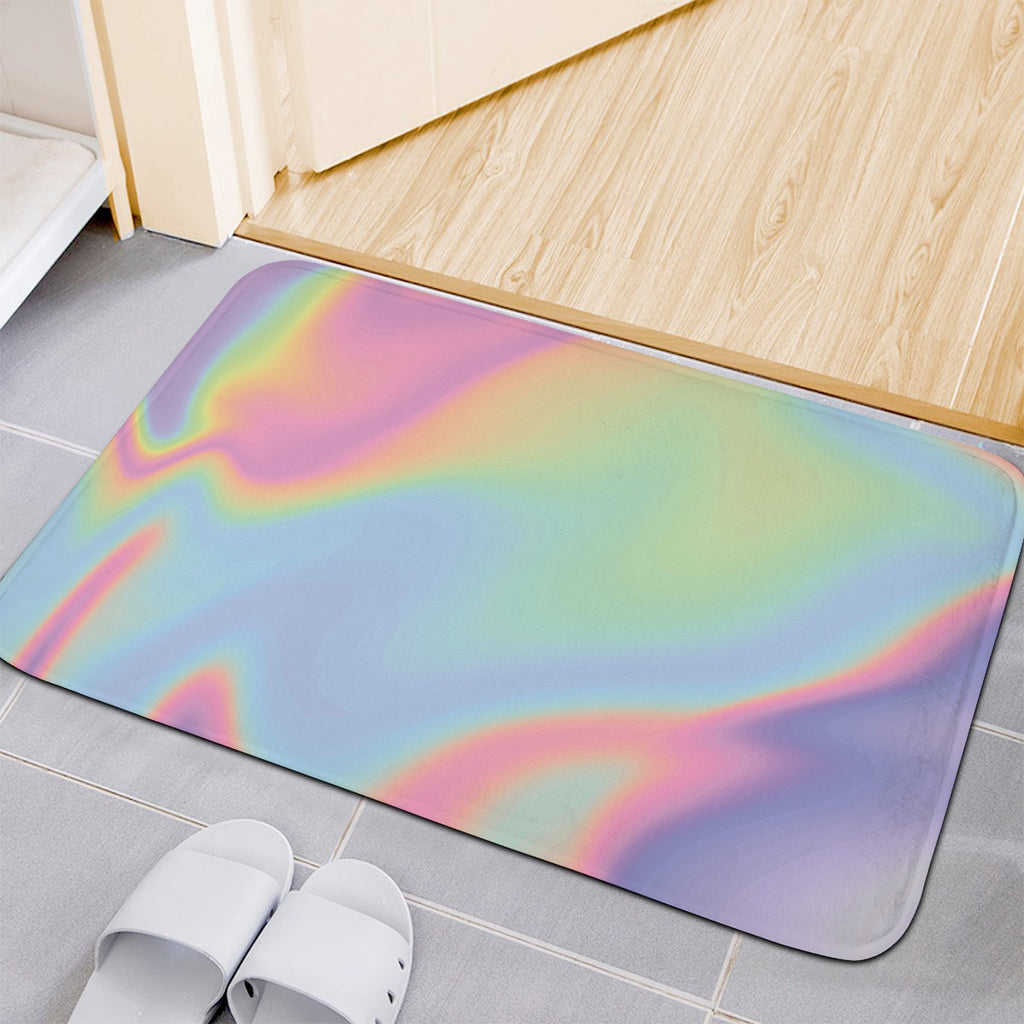 Pastel Holographic Print Indoor Door Mat