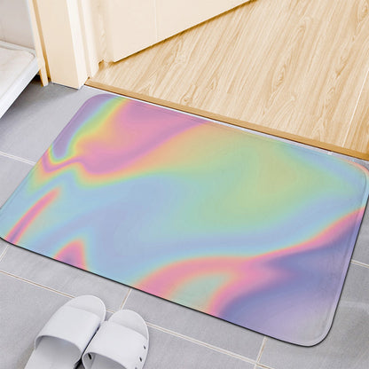 Pastel Holographic Print Indoor Door Mat