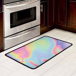 Pastel Holographic Print Kitchen Mat
