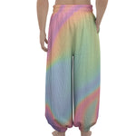 Pastel Holographic Print Lantern Pants