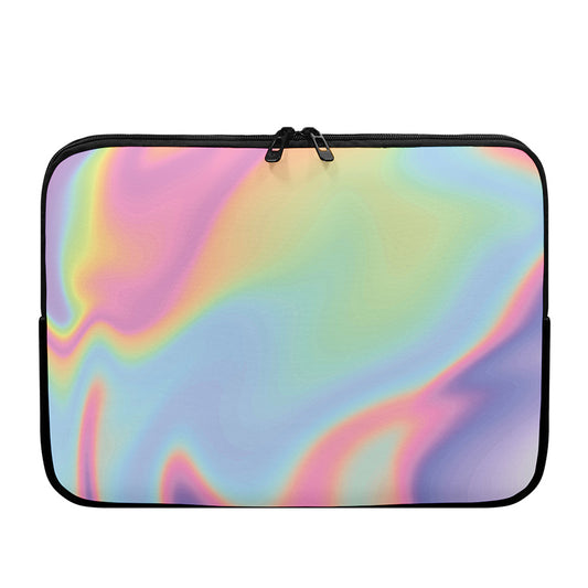 Pastel Holographic Print Laptop Sleeve