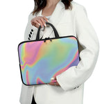 Pastel Holographic Print Laptop Sleeve With Handle