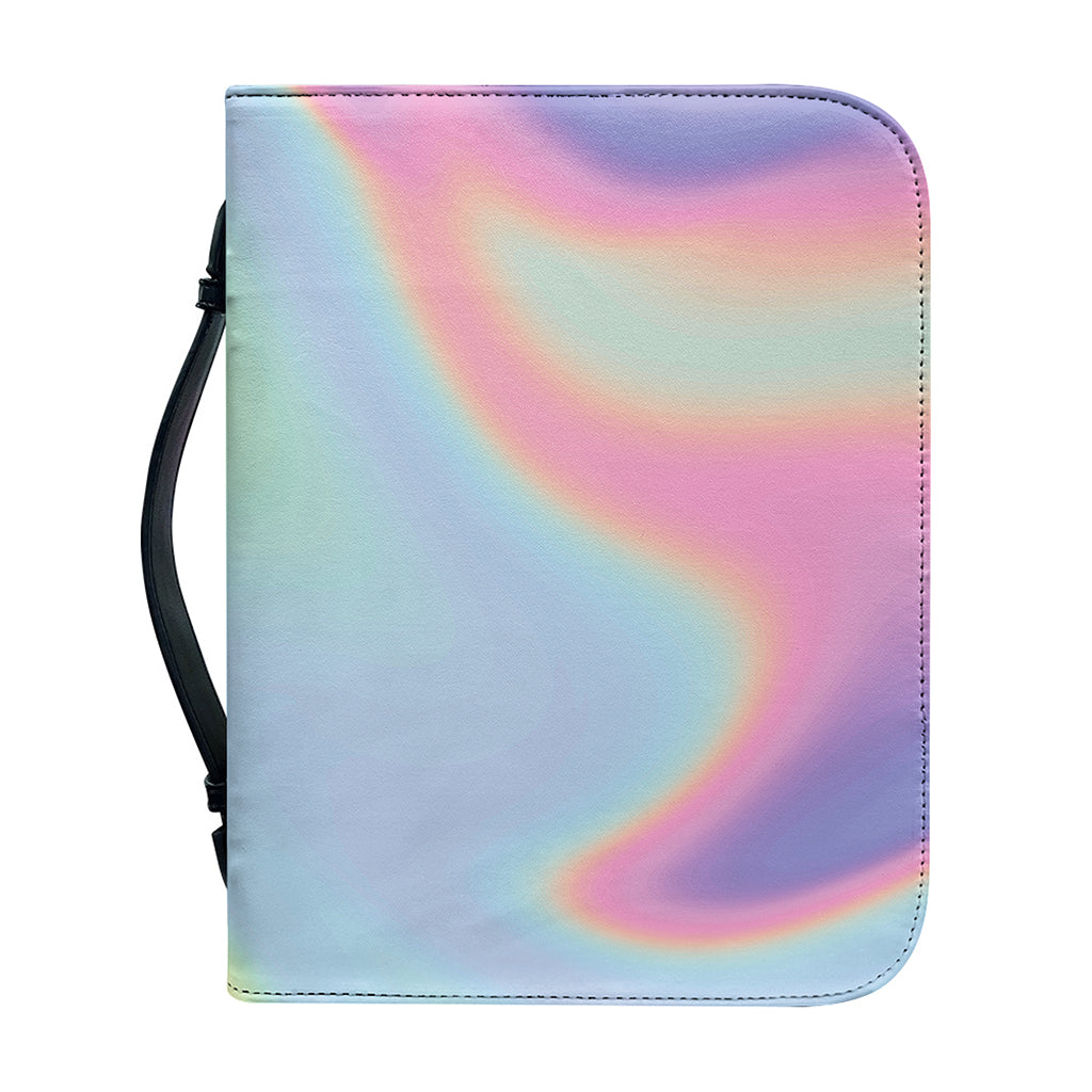 Pastel Holographic Print Leather Bible Cover