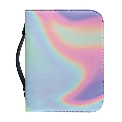 Pastel Holographic Print Leather Bible Cover