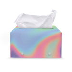 Pastel Holographic Print Leather Tissue Box Cover