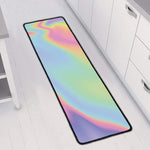 Pastel Holographic Print Long Kitchen Mat