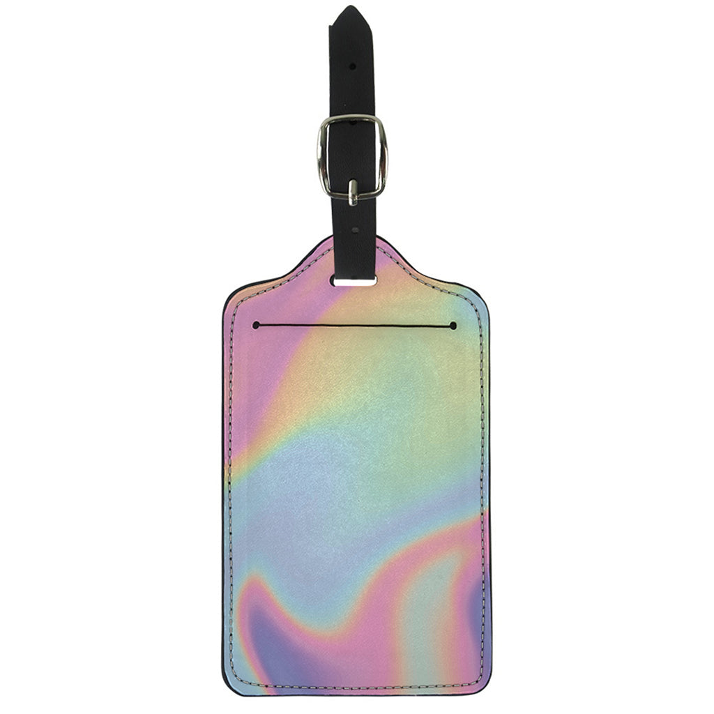 Pastel Holographic Print Luggage Tag