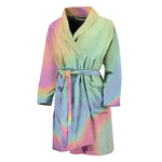Pastel Holographic Print Men's Bathrobe