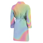 Pastel Holographic Print Men's Bathrobe