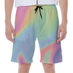 Pastel Holographic Print Men's Beach Shorts