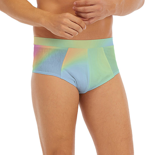 Pastel Holographic Print Men's Briefs
