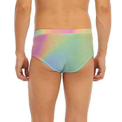 Pastel Holographic Print Men's Briefs