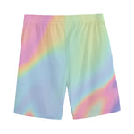 Pastel Holographic Print Men's Sports Shorts