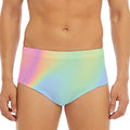 Pastel Holographic Print Men's Triangle Swim Briefs