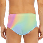 Pastel Holographic Print Men's Triangle Swim Briefs