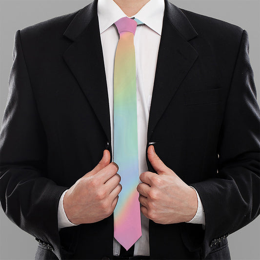 Pastel Holographic Print Necktie