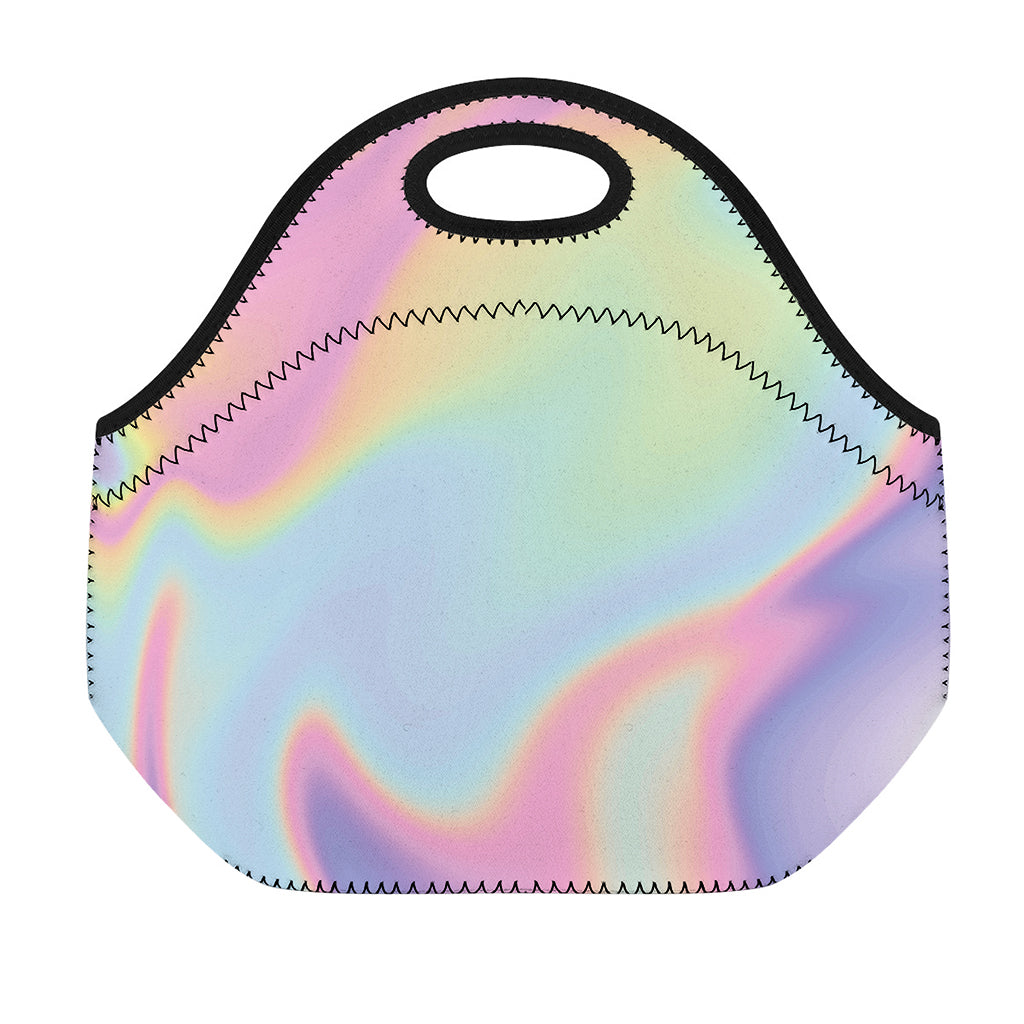 Pastel Holographic Print Neoprene Lunch Bag