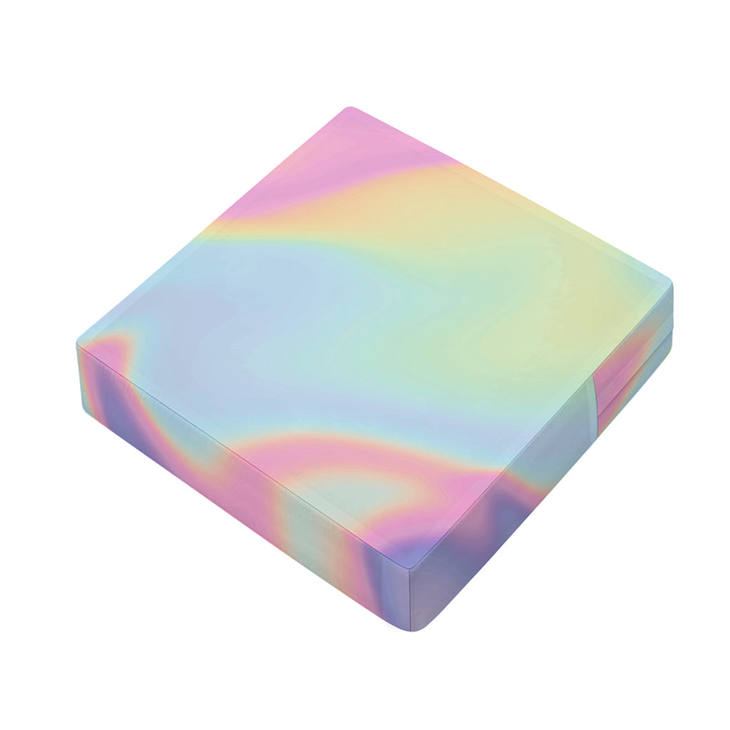 Pastel Holographic Print Outdoor Seat Cushion Cover