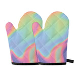 Pastel Holographic Print Oven Mitts