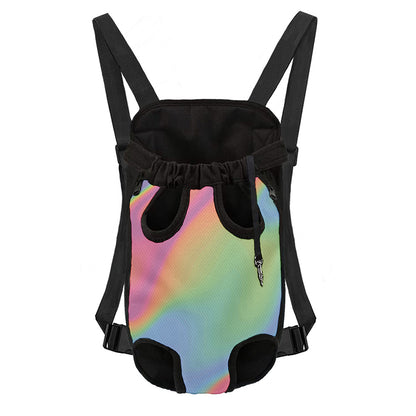 Pastel Holographic Print Pet Carrier Backpack
