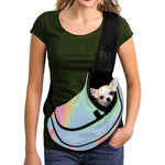 Pastel Holographic Print Pet Sling Carrier