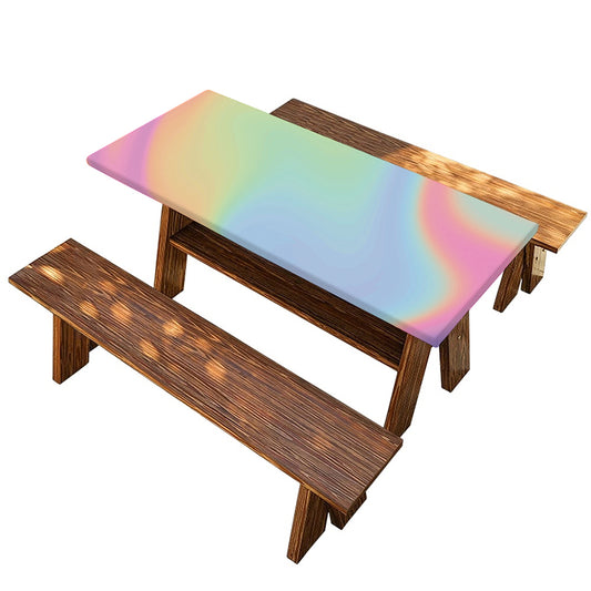 Pastel Holographic Print Picnic Table Cover