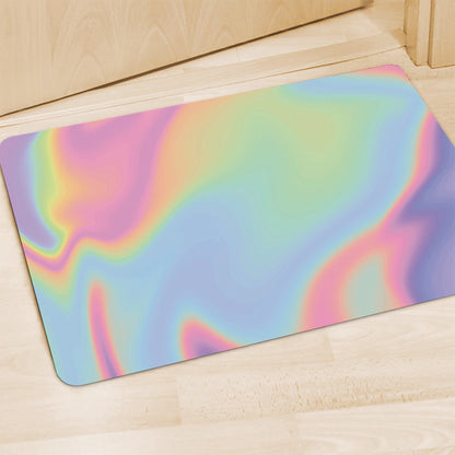 Pastel Holographic Print Polyester Doormat