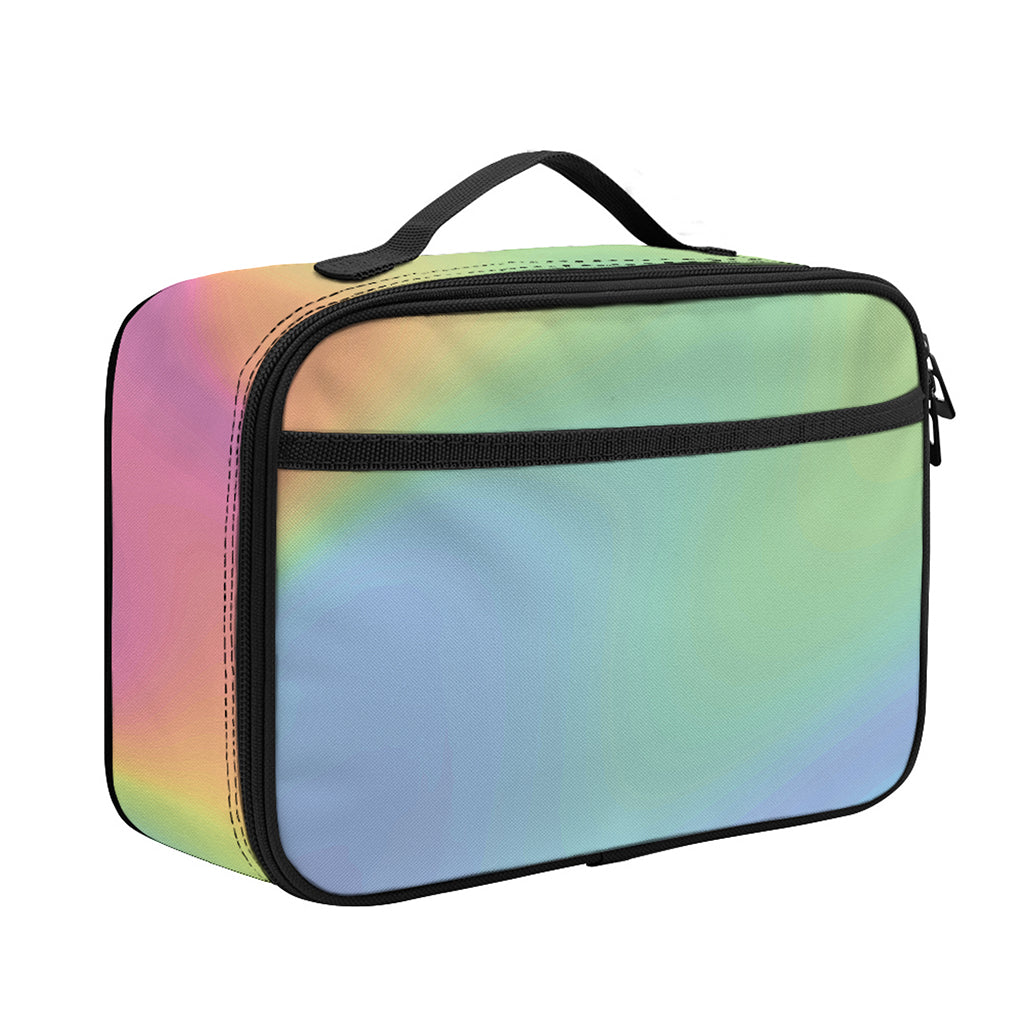 Pastel Holographic Print Portable Lunch Bag