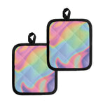 Pastel Holographic Print Pot Holders