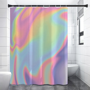 Pastel Holographic Print Premium Shower Curtain