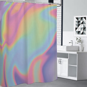 Pastel Holographic Print Premium Shower Curtain