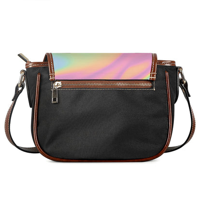 Pastel Holographic Print Saddle Bag
