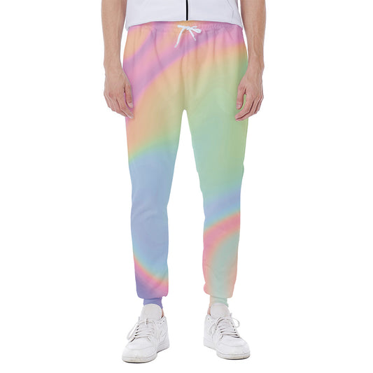 Pastel Holographic Print Scuba Joggers
