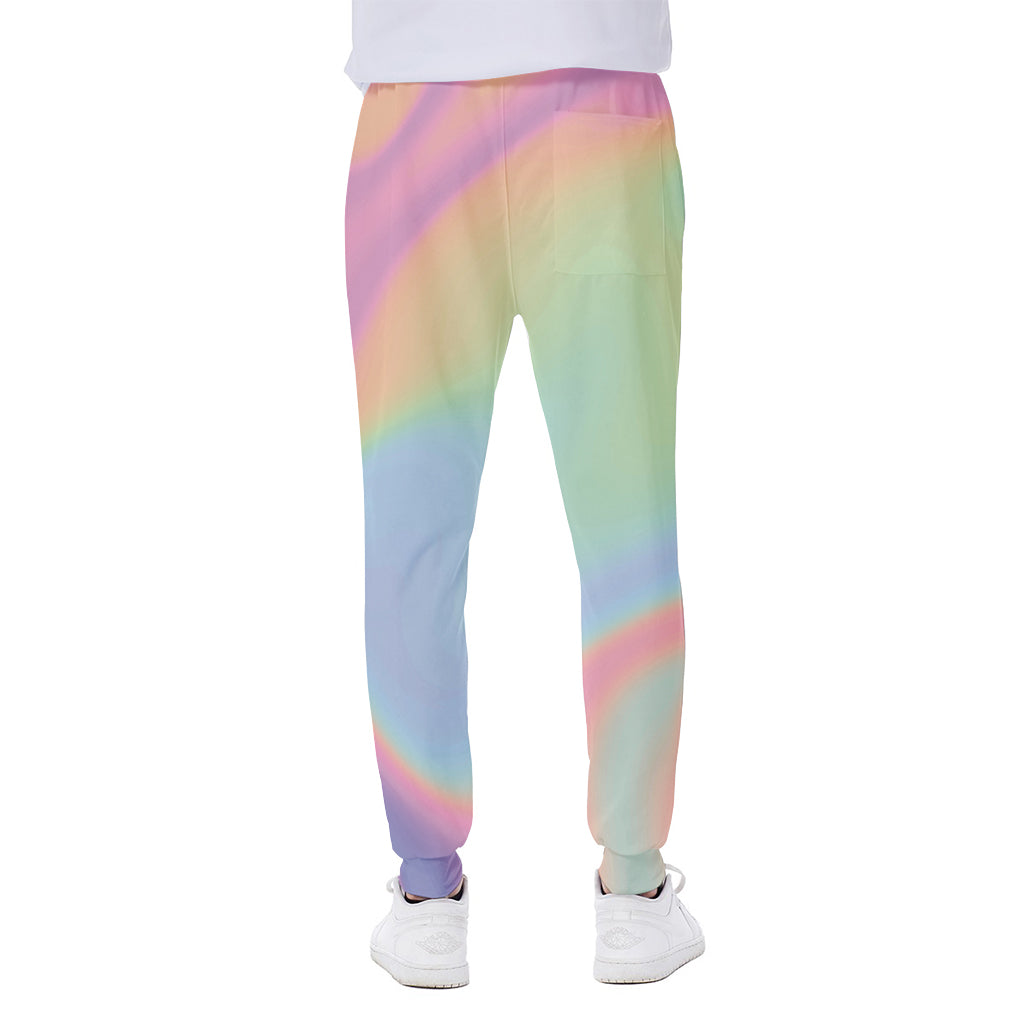 Pastel Holographic Print Scuba Joggers