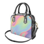 Pastel Holographic Print Shoulder Handbag