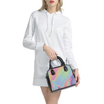 Pastel Holographic Print Shoulder Handbag