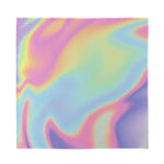Pastel Holographic Print Silk Bandana