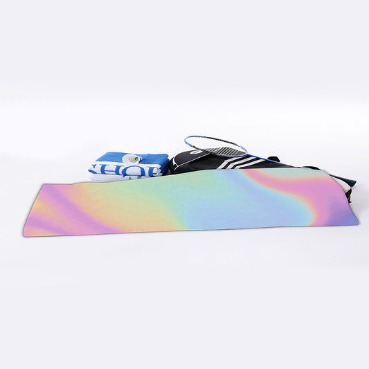 Pastel Holographic Print Sports Towel